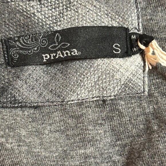 Prana Finnegan Top Shirt Womens Small Gray Shacket Snap Button Jacket Flannel - Picture 2 of 8